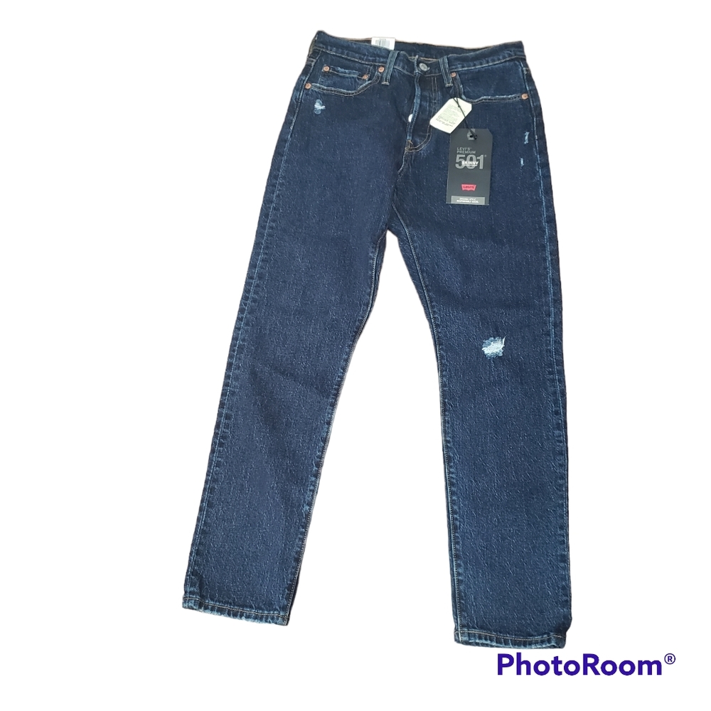 Levi's Premium 501 High Rise Skinny Jean button fly size 27×28 new with tag